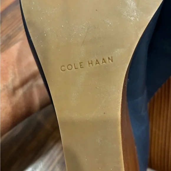 COLE HAAN Bow Tie Wedge Adair Grand Leather Wedges Pumps Shoes Women's Sz 9 B - Picture 7 of 7